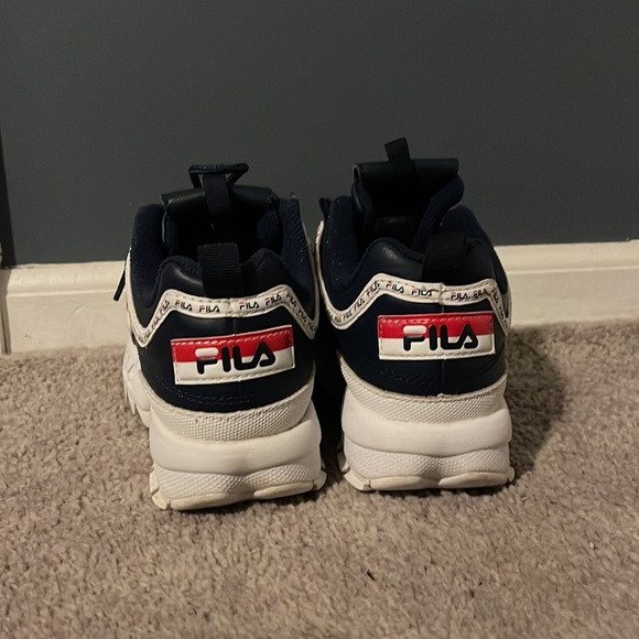 Fila Women's Blue Disruptor 2 Premium Repeat Sneakers - Picture 3 of 7
